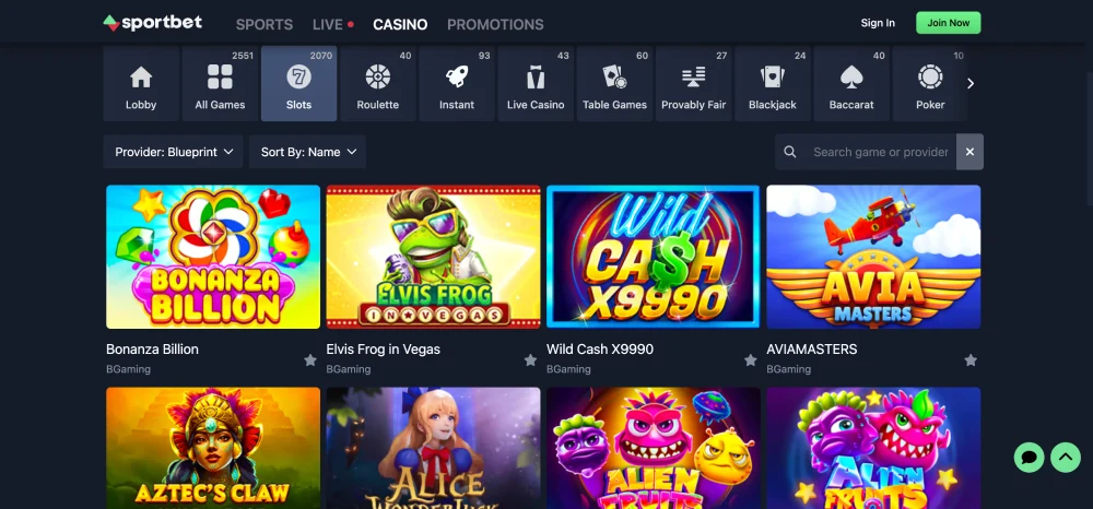 sportbet one solana casino